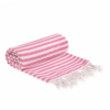 Pestemal_Wellnesstuch_Grid_evergreen_Streifen_pink_Jaliya