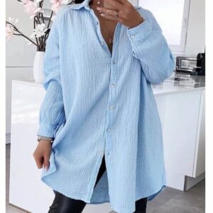 Longbluse Musselin Oversize