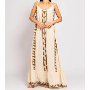 Sommerkleid Lang Jaquard Baumwolle
