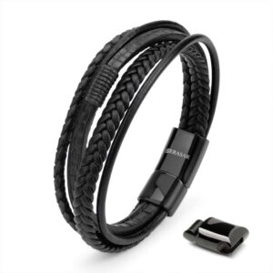 Lederarmband "Wild" Schwarz