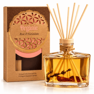 Raumduft mit Duftstäbchen "Rose & Geranie"